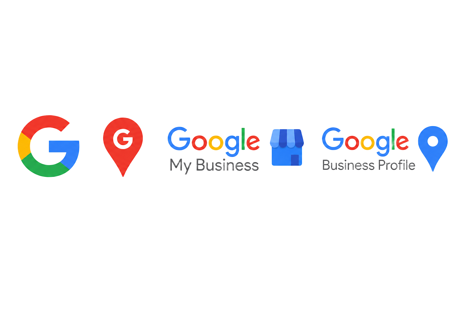 Google, Google Maps, Google My Business and Google Business Profile logos — recovered by Fix My GBP
